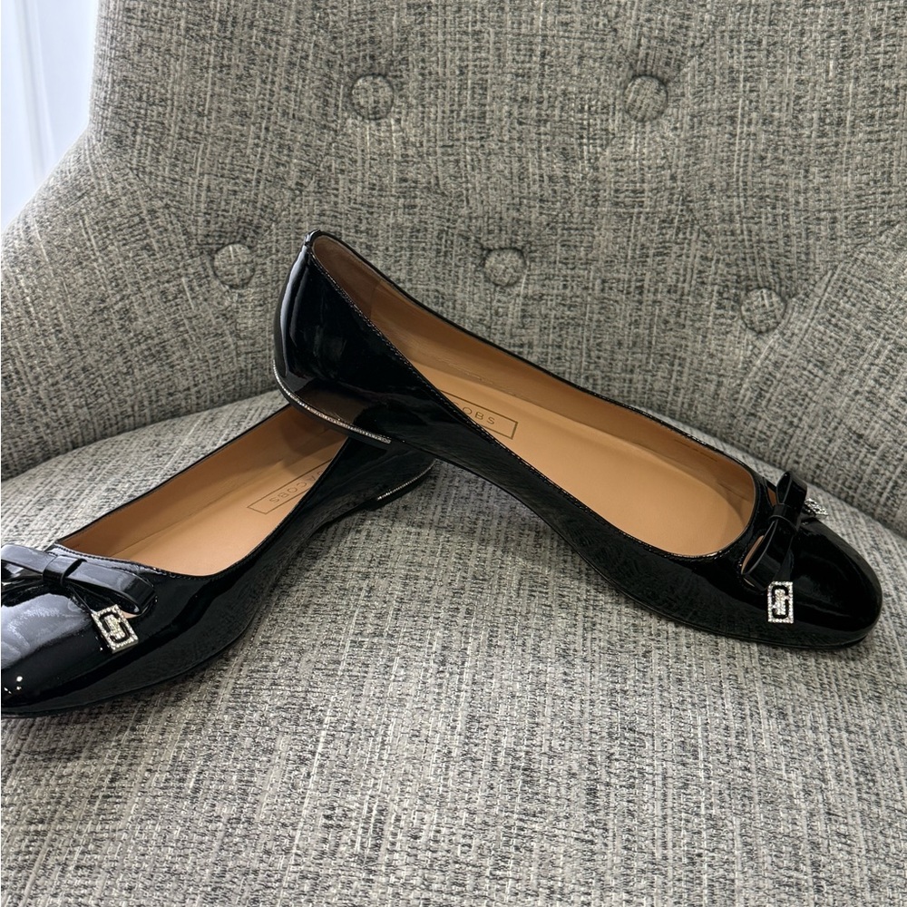 Marc Jacobs Black Patent Leather Flats